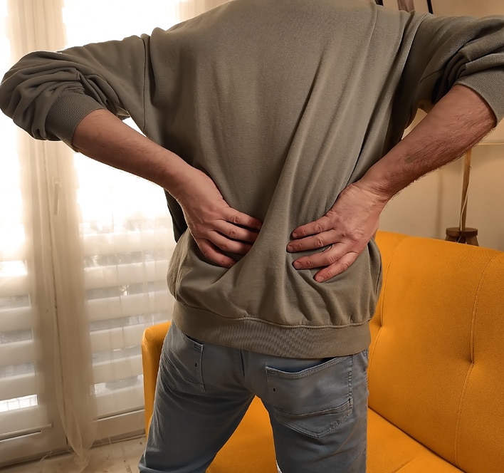 Man with hip, back and sciatica pain